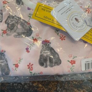 Burt’s Bees organic hippo pajamas, 3T, NWT